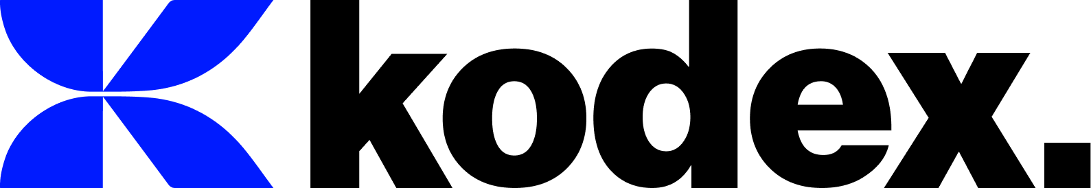 Ejemplo de ficha corporativa — wordmark Kodex